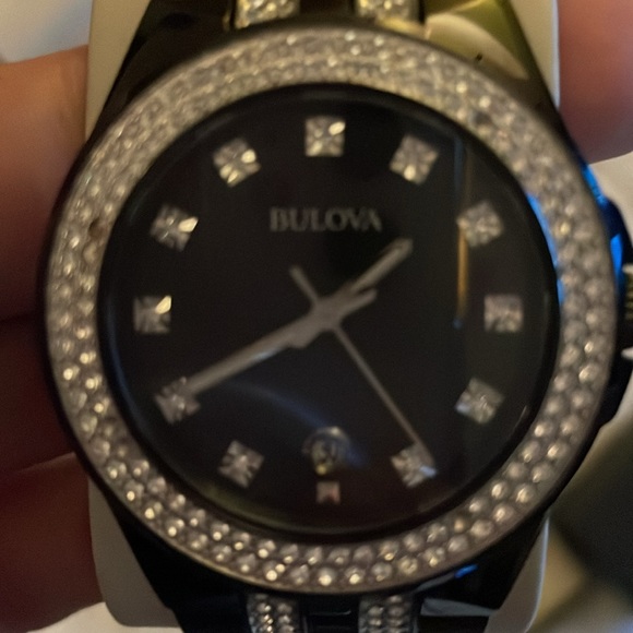 Bulova Date Diamond and Crystal Men’s Dress Watch - Picture 10 of 15